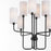 Quorum Charlotte 8Lt Chandelier, Matte Black/White