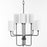 Quorum Charlotte 8Lt Chandelier, Matte Black/White
