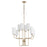 Quorum Charlotte 8Lt Chandelier, Aged Brass/White - 698-8-80