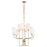 Quorum Charlotte 8Lt Chandelier, Aged Brass/White