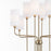 Quorum Charlotte 8Lt Chandelier, Aged Brass/White