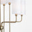 Quorum Charlotte 8Lt Chandelier, Aged Brass/White