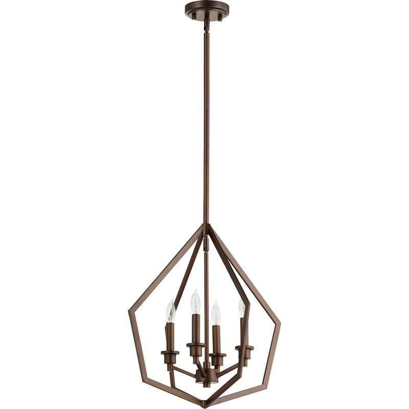 Quorum Knox 4 Light Pendant, Oiled Bronze