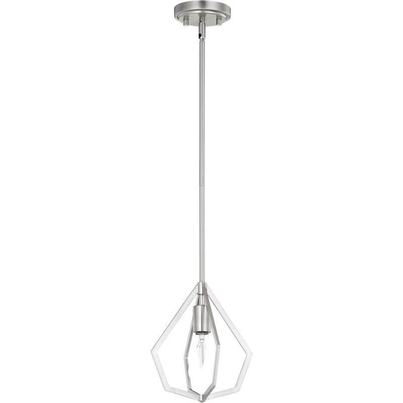 Quorum Knox 1 Light Pendant, Satin Nickel