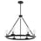 Quorum Gentry 6Lt Wet Chandelier, Matte Black/Clear - 70-6-59