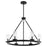 Quorum Gentry 6Lt Wet Chandelier, Matte Black/Clear