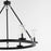 Quorum Gentry 6Lt Wet Chandelier, Matte Black/Clear