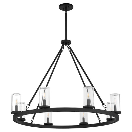 Quorum Gentry 8Lt Wet Chandelier, Matte Black - 70-8-59