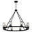 Quorum Gentry 8Lt Wet Chandelier, Matte Black
