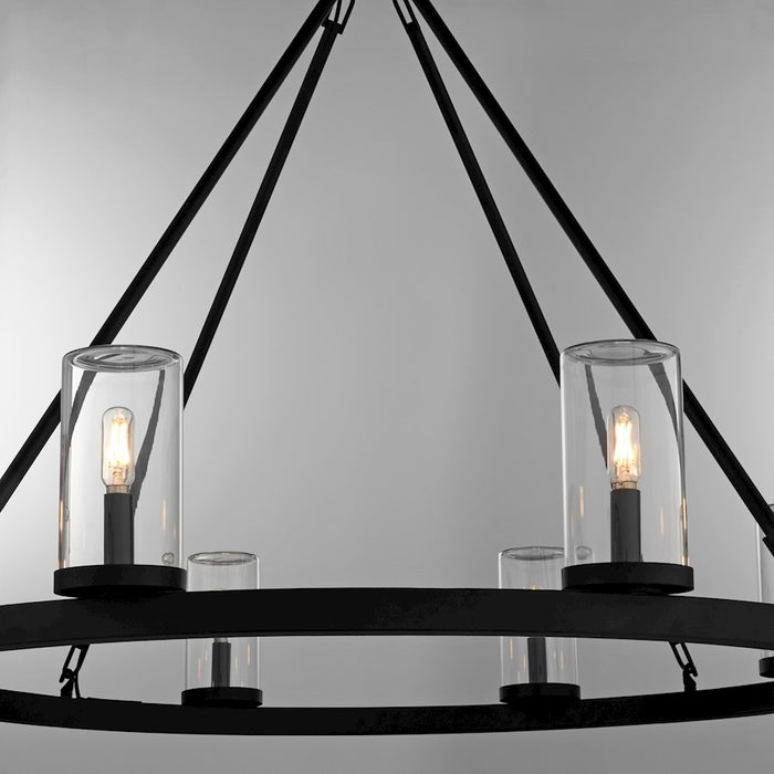 Quorum Gentry 8Lt Wet Chandelier, Matte Black