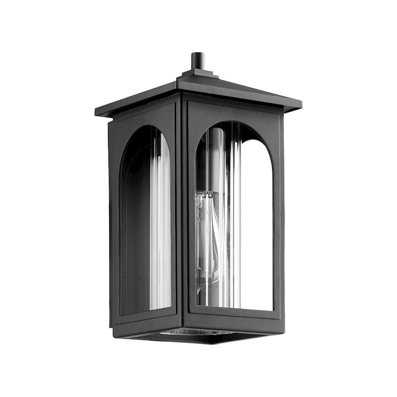 Quorum Harbor Outdoor 1 Light 6" Wall Mount, Noir