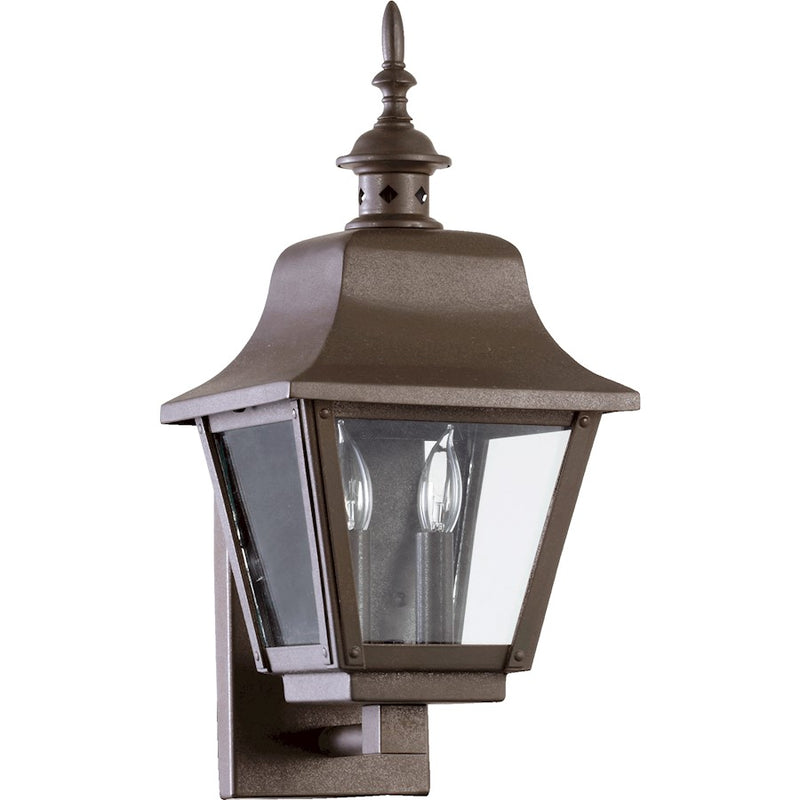 Quorum Bishop 2 Light Wall Mount, Oiled Bronze