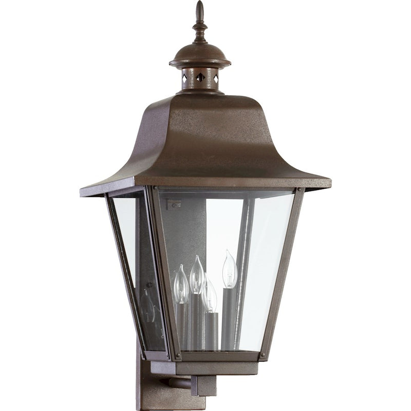 Quorum Bishop 4 Light Wall Mount, Oiled Bronze