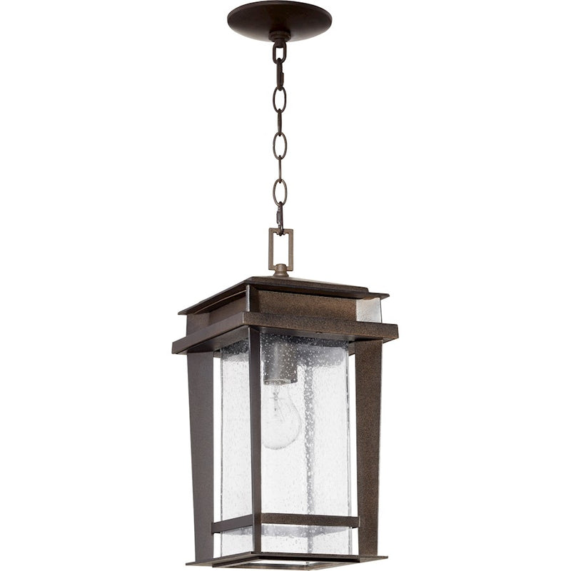 Quorum Easton 1 Light Pendant, Oiled Bronze