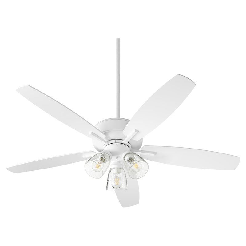 Quorum Breeze 3 Light Ceiling Fan, Studio White