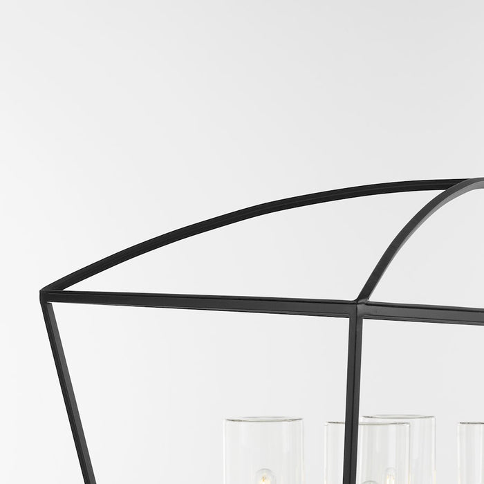 Quorum Odeon 10Lt Wet Linear Chandelier, Matte Black/Clear