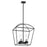 Quorum Odeon 4Lt Wet Pendant, Matte Black/Clear