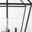 Quorum Odeon 4Lt Wet Pendant, Matte Black/Clear