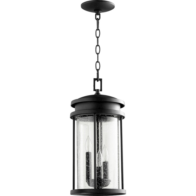 Quorum Hadley 3 Light Pendant in Noir