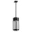 Quorum Al Fresco 1 Light 18" Pendant, Noir/Brushed Aluminum