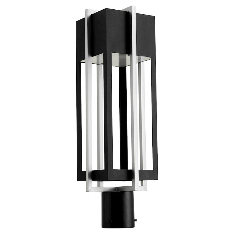 Quorum Al Fresco 1 Light 22" Outdoor Post Mount, Noir/Aluminum