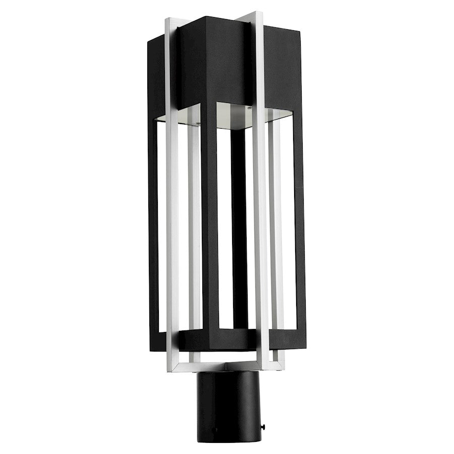 Quorum Al Fresco 1 Light 22" Outdoor Post Mount, Noir/Aluminum