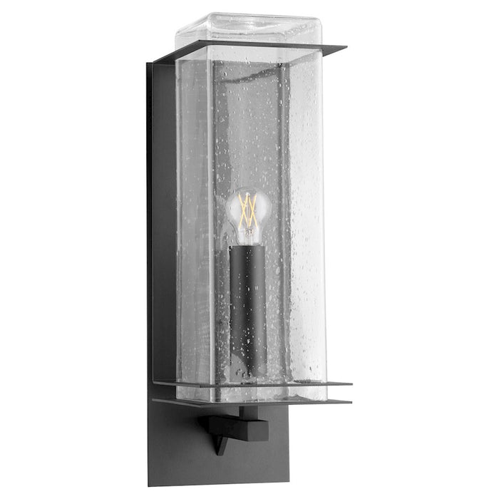 Quorum Balboa 8" Wall Lantern, Noir/Clear Seeded
