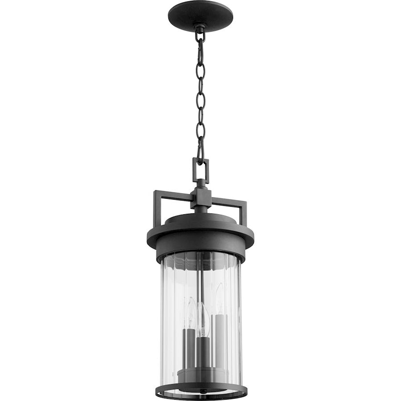 Quorum Dimas 3 Light Pendant, Noir