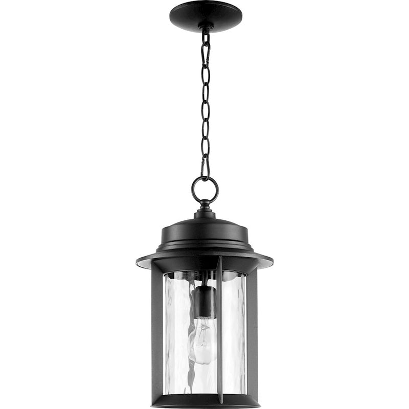 Quorum Charter 1-LT 9.5' Outdoor Pendant, Noir