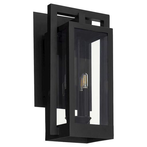 Quorum Marco 3 Light 22" Lantern, Textured Black/Clear