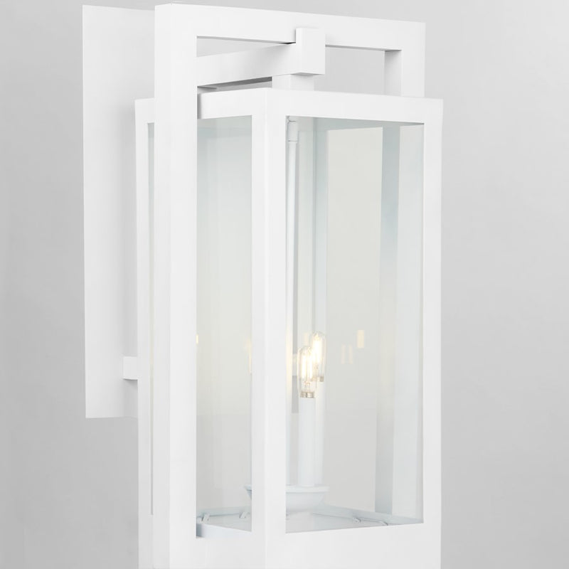 Quorum Marco 30" 4Lt Outdoor Lantern, White/Clear