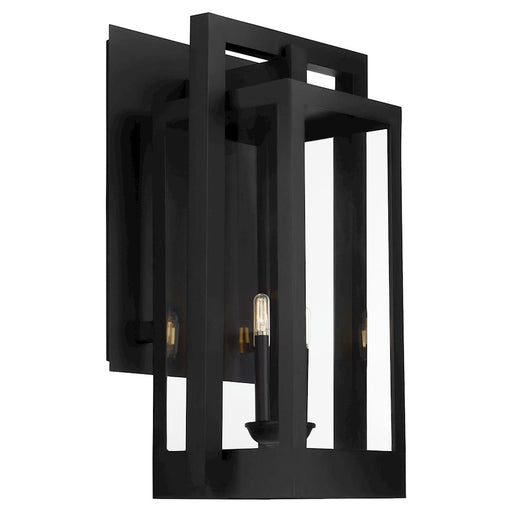 Quorum Marco 30" 4Lt Outdoor Lantern, Textured Black/Clear