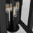 Quorum Marco 30" 4Lt Outdoor Lantern, Textured Black/Clear