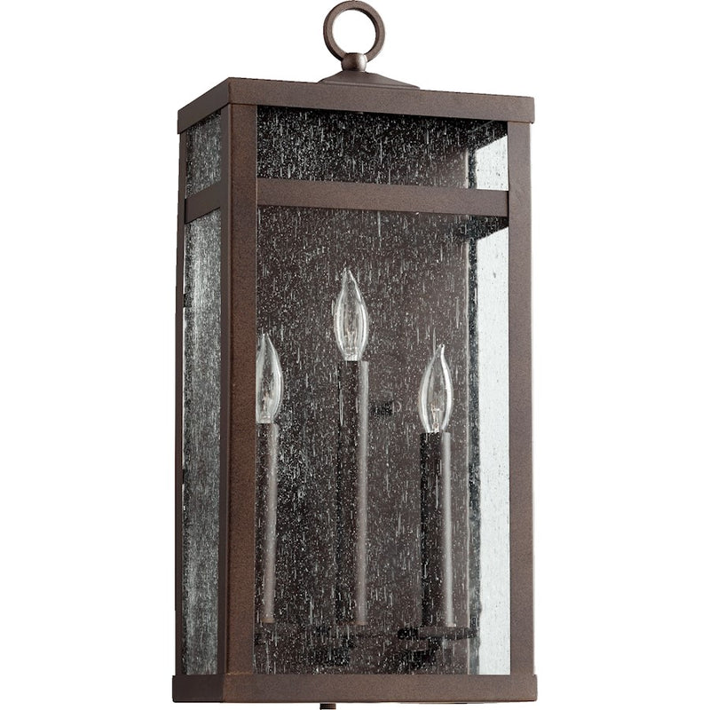Quorum Clermont 3-LT 9' Outdoor Lantern, Oiled Bronze