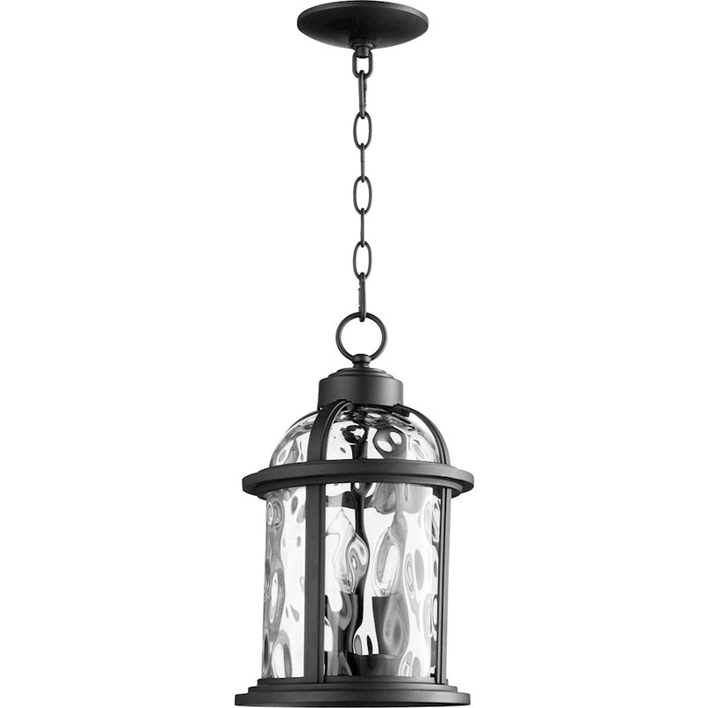 Quorum Winston 3 Light Pendant in Noir