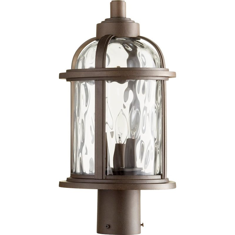 Quorum Winston 3 Light Post in Oiled Bronze