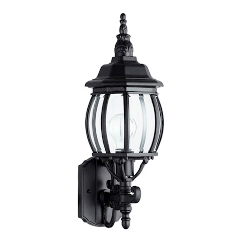 Quorum Croix 1 Light Wall Lantern, Black