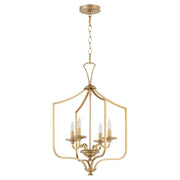 Quorum Maryse 4Lt Entry Light, Aged Brass - 8021-4-80