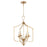 Quorum Maryse 4Lt Entry Light, Aged Brass - 8021-4-80