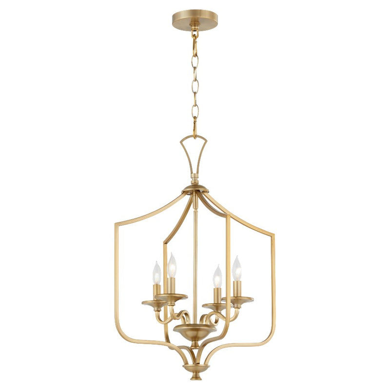Quorum Maryse 4Lt Entry Light, Aged Brass