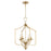 Quorum Maryse 4Lt Entry Light, Aged Brass