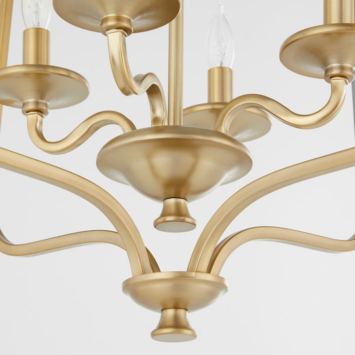 Quorum Maryse 4Lt Entry Light, Aged Brass