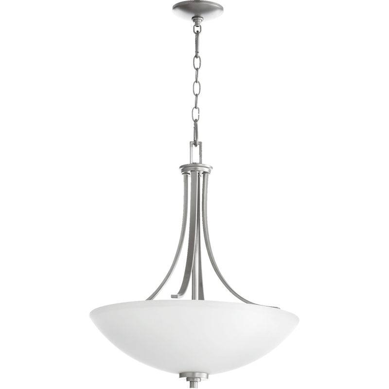 Quorum Reyes 4 Light Pendant, Classic Nickel