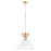 Quorum Beldar Pendant, Aged Brass/Clear Glass/Clear