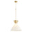 Quorum Beldar Pendant, Aged Brass/Gloss Opal/Opal