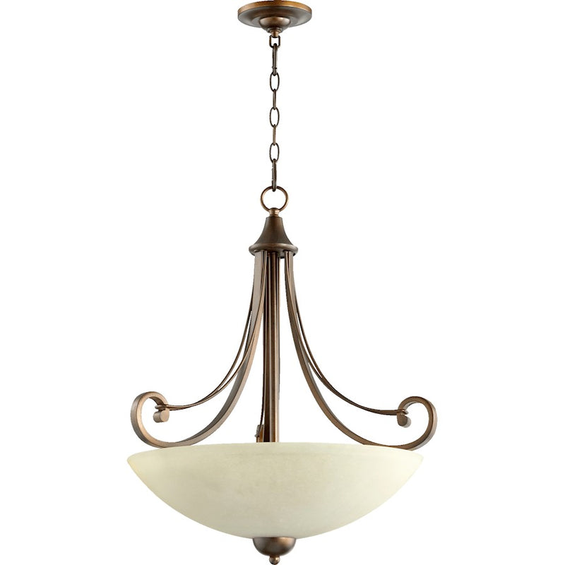 Quorum Lariat 4 Light Pendant, Oiled Bronze