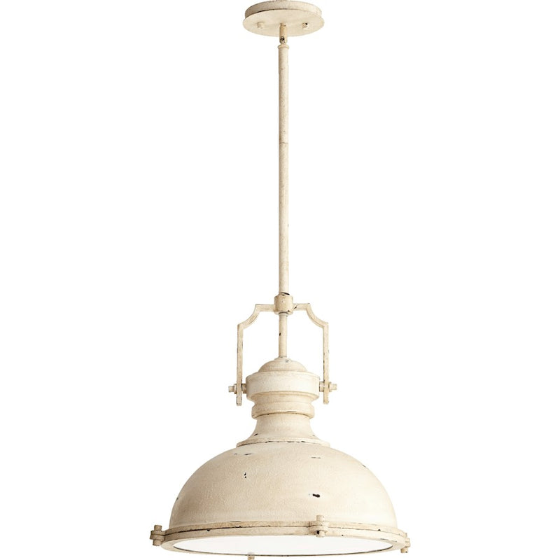 Quorum 3 Light Pendant, Persian White