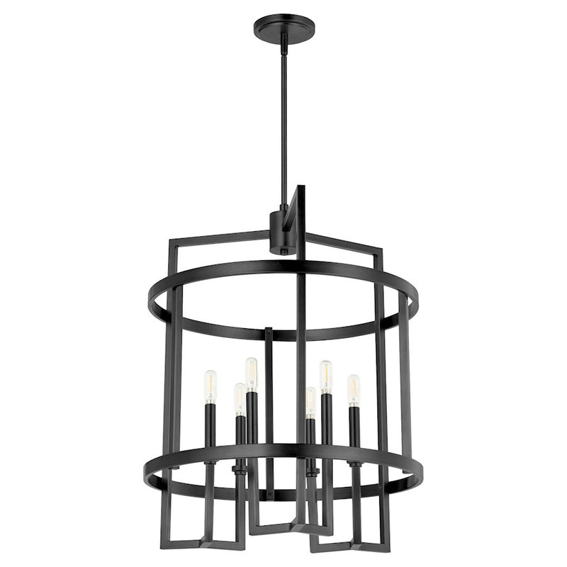 Quorum Merrick 6 Light Entry, Matte Black