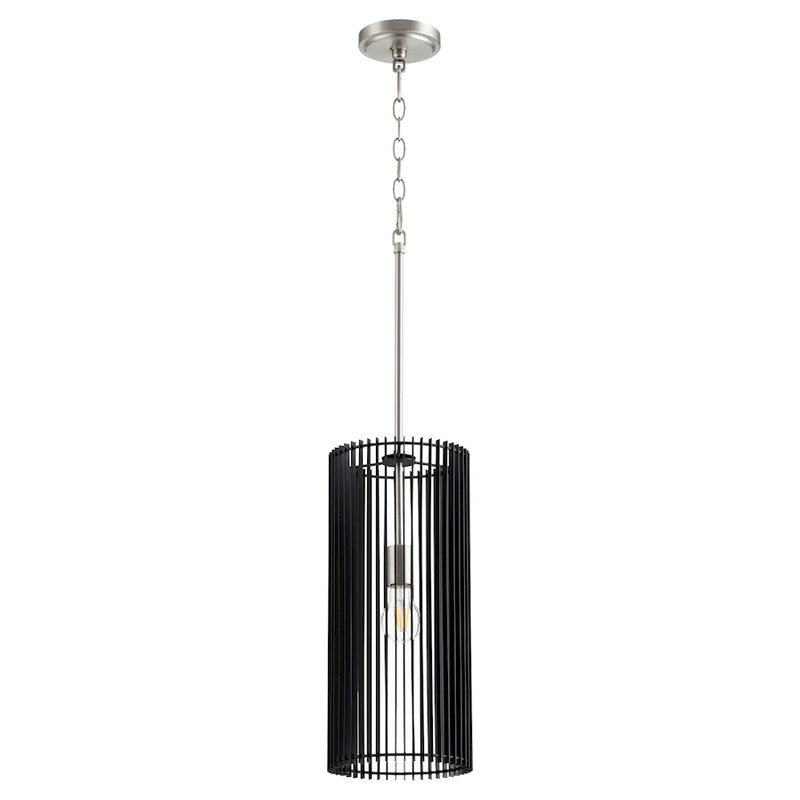 Quorum Finura 1 Light 18" Pendant, Satin Nickel
