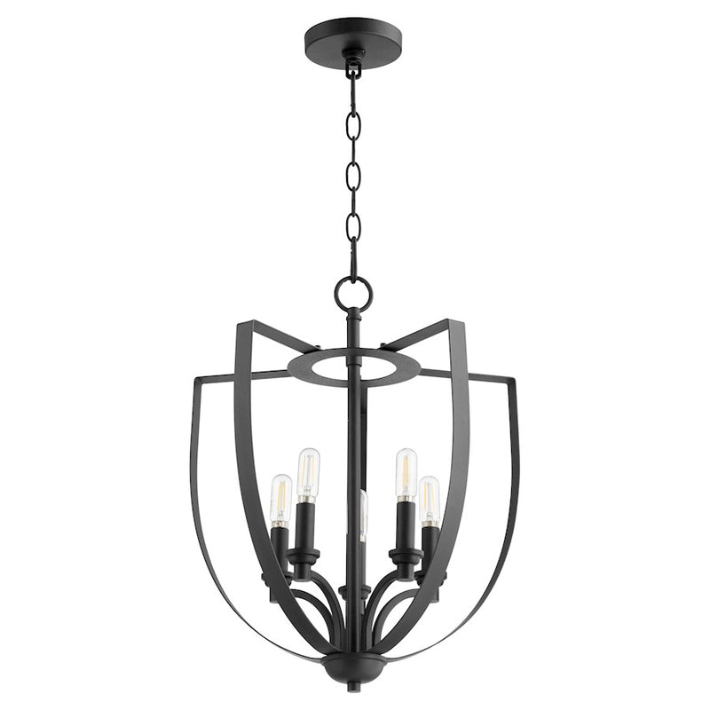 Quorum Dakota 5 Light Chandelier, Noir